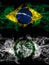 Brazil, Brazilian vs United States of America, America, US, USA, American, Pee Pee Township, Ohio smoky mystic flags placed side