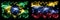 Brazil, Brazilian vs Venezuela, Venezuelan New Year celebration sparkling fireworks flags concept background. Combination of two