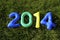 Brazil Colors 2014 Message on Grass Background