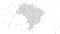 Brazil Dotted Map Networking Dot Motion Graphic 4K.