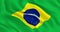 Brazil Flag Smooth wavy animation. Official National Flag of the Federative Republic of Brazil flutters in the wind