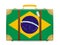 Brazil flag travel suitcase