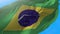 Brazil flag video waving in wind 4K