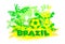 Brazil football ,background vector