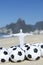 Brazil Football Cristo Soccer Balls Rio Beach