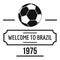 Brazil football logo, simple black style