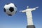 Brazil Football Soccer Ball Corcovado Rio de Janeiro