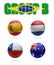 Brazil. Group B. Realistic Football balls
