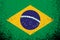 Brazil grunge flag banner illustration design