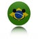 Brazil happy icon with reflection illustration