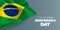 Brazil happy independence day greeting card, banner with template text vector illustration