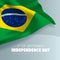Brazil happy independence day greeting card, banner, vector illustration