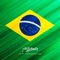 Brazil Happy Independence Day greeting card with hand lettering text design.