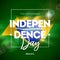 Brazil Independence Day Illustration with Flag and Typography Lettering on Green Background. 7th September National