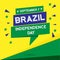 Brazil Independence Day national celebration square card