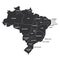 Brazil - map of administrative states