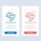 Brazil, Map, Country  Blue and Red Download and Buy Now web Widget Card Template