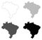 Brazil map - Federative Republic of Brazil