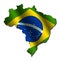 Brazil map flag