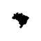 brazil map vector icon