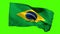 Brazil national flag blowing in the breeze