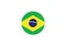 Brazil national flag circle round shape