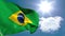 Brazil national flag waving