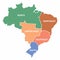 Brazil regions map