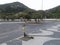 Brazil - Rio de Janeiro - Leme -  Square - Trees - Scooter - Mountain - Bicycle Path