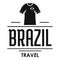 Brazil team logo, simple black style