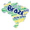 Brazil top travel destinations word cloud