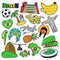 Brazil Travel Scrapbook Stickers, Patches, Badges