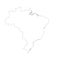 Brazil vector country map outline