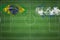 Brazil vs Honduras Soccer Match, national colors, national flags, soccer field, football game, Copy space