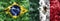 Brazil vs Mexico smoke flag, quarter finals, football world cup 2018, Moscow, Russia