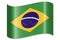 Brazil - waving country flag, shadow