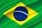 Brazil waving flag illustration.