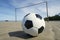 Brazilian Beach Football Pitch with Soccer Ball