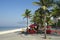 Brazilian Beach Kiosk with Palm Trees