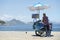 Brazilian Beach Vendor Selling Ice Cream Ipanema Rio