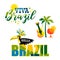 Brazilian Carnival. Big set of vector emblems