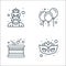 Brazilian carnival line icons. linear set. quality vector line set such as mask, drum, balloons