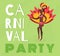 Brazilian carnival party banner vector template. Young latina female dancer in beautiful authentic costume cartoon