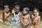 Brazilian children cool off in river in tropical heat