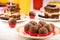 Brazilian children`s party candy, brigadeiro, truffle or chocolate candy made with condensed milk and granulated chocolate,