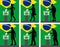 Brazilian citizens silhouette voting for election in Brazil
