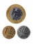 Brazilian coins isolated