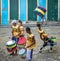Brazilian drumming group on the streets of Pelourinho - Salvador, Bahia, Brazil