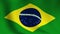 Brazilian flag fluttering