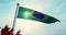 Brazilian Flag Waving On A Flagpole For Brazil National Celebration  - 30fps 4k Video